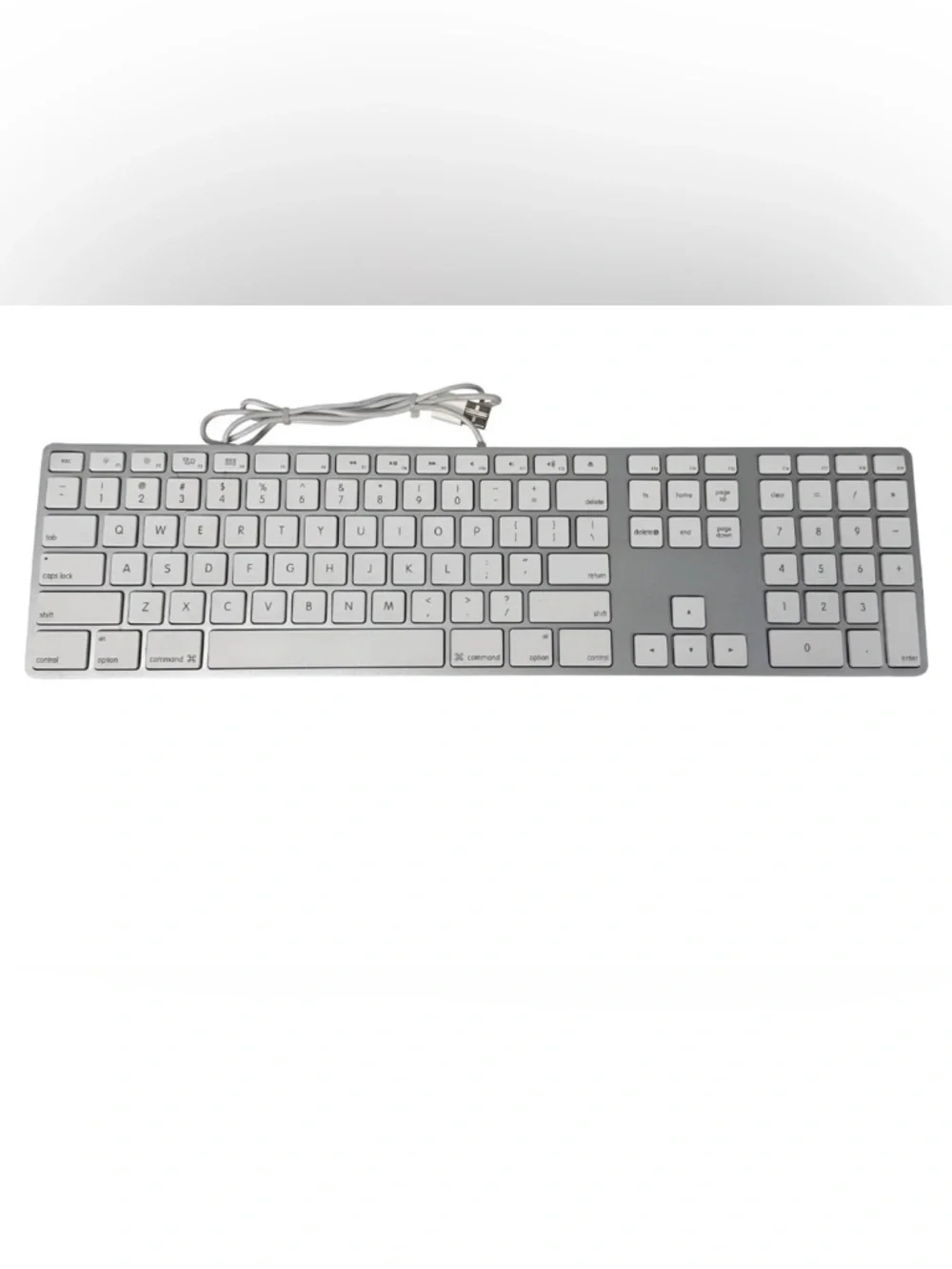 Apple A1243 Aluminum Wired Keyboard MB110LL/A Full Size, Slim, Mac, Genuine OEM